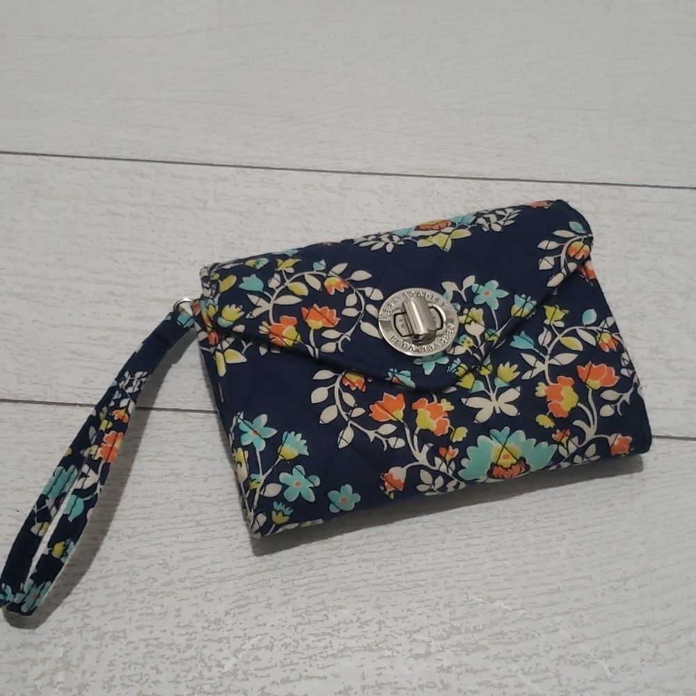 Verás Bradley floral fabric flap small wallet